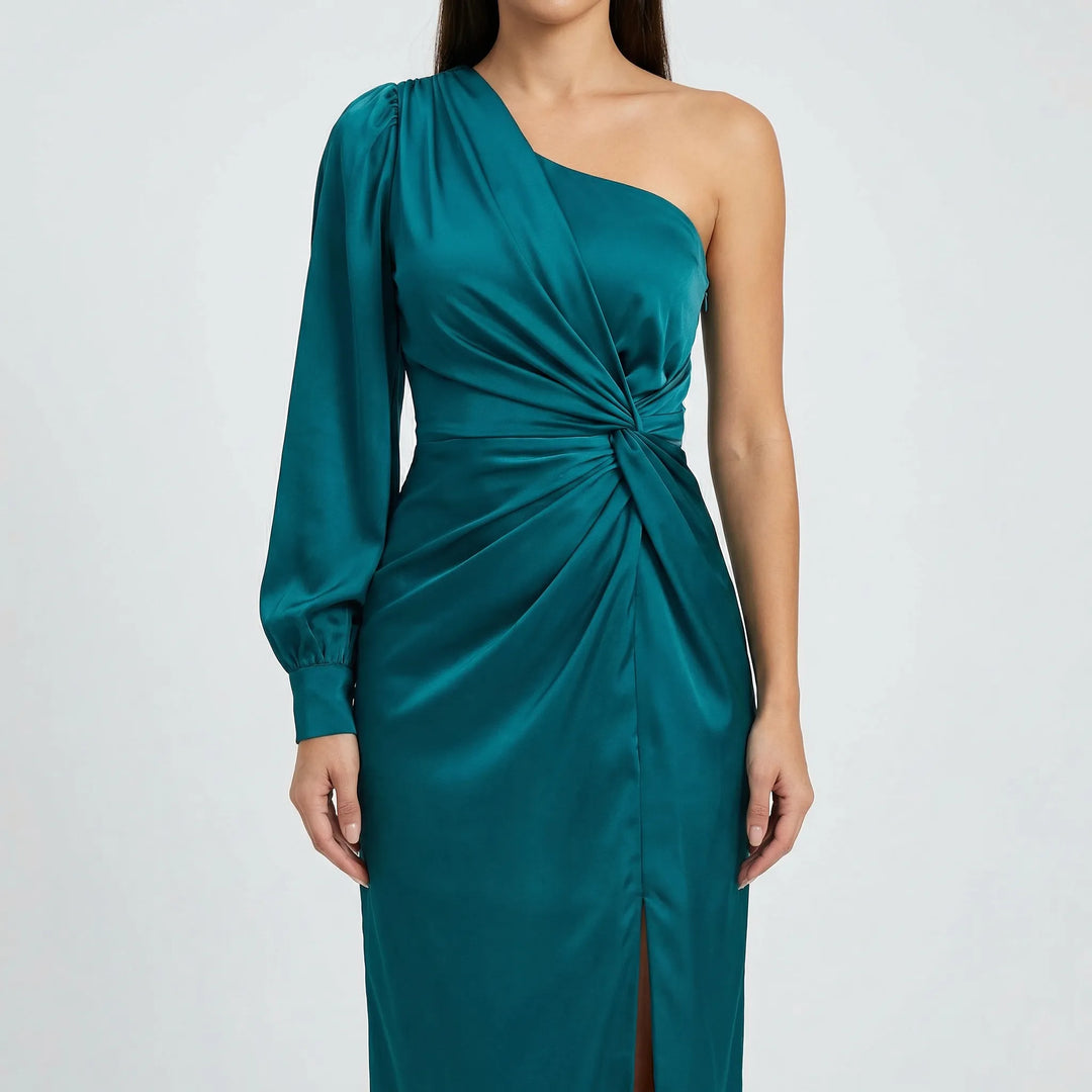 Asymmetrisches Einärmeliges Abendkleid - Joy