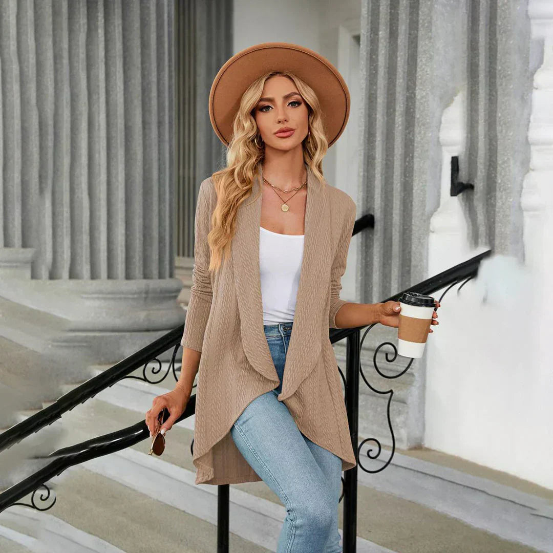 Knitted Ladies Cardigan with Open Fit – Aurora