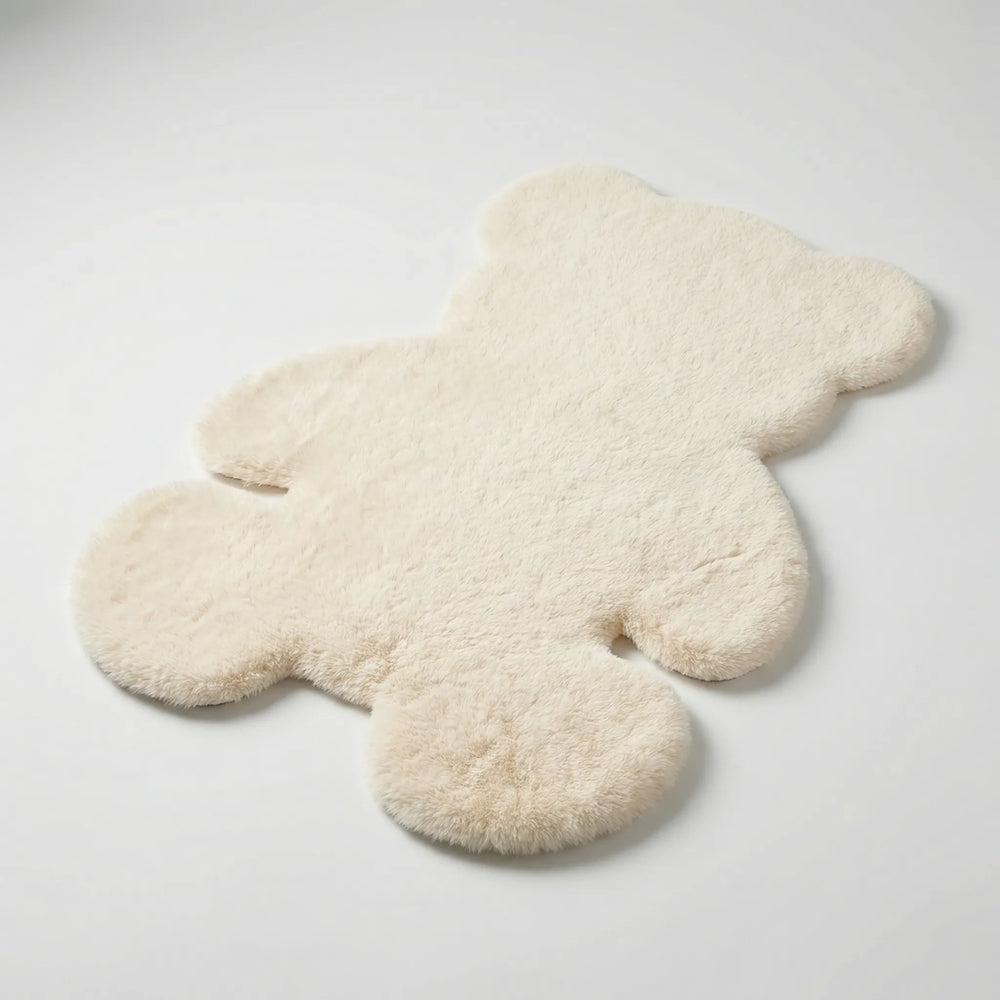 Bear-Shaped Plush Accent Rug - Bearvish