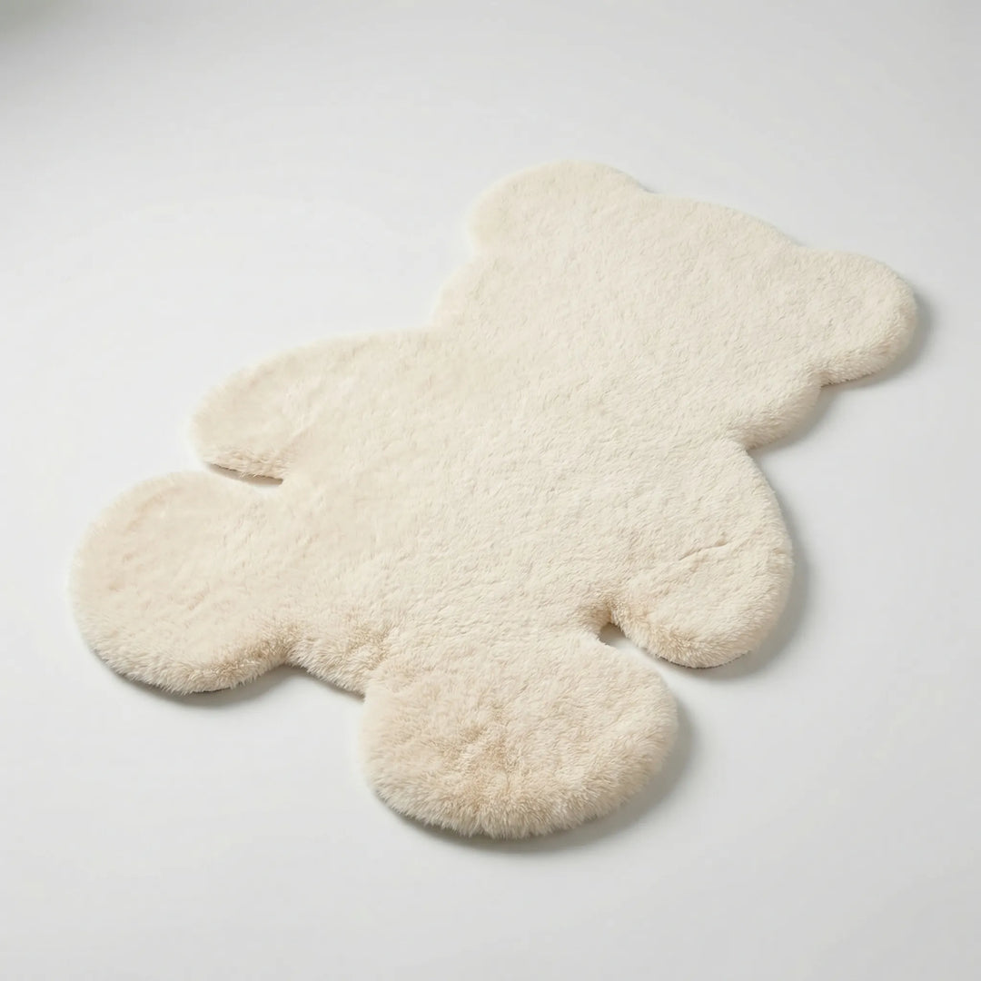 Bear-Shaped Plush Accent Rug - Bearvish