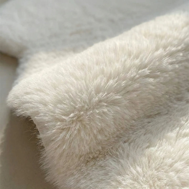 Bear-Shaped Plush Accent Rug - Bearvish