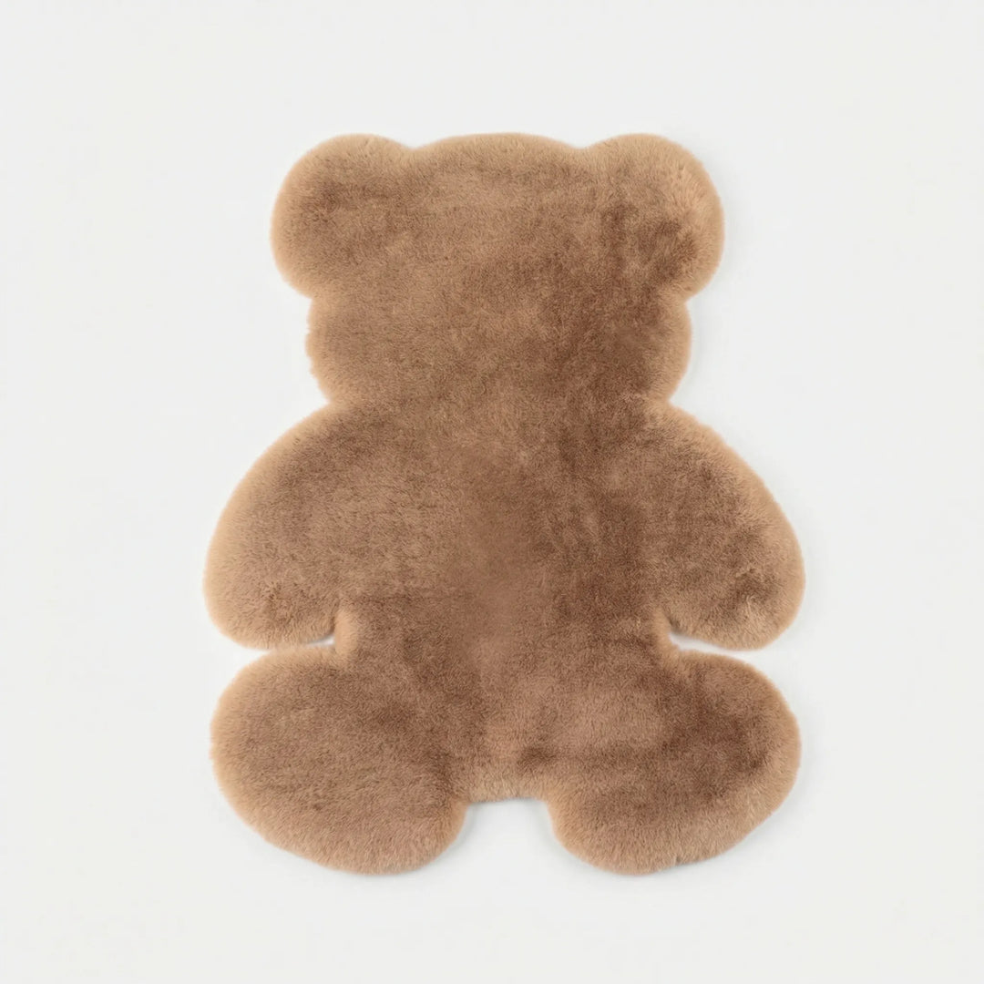 Bear-Shaped Plush Accent Rug - Bearvish