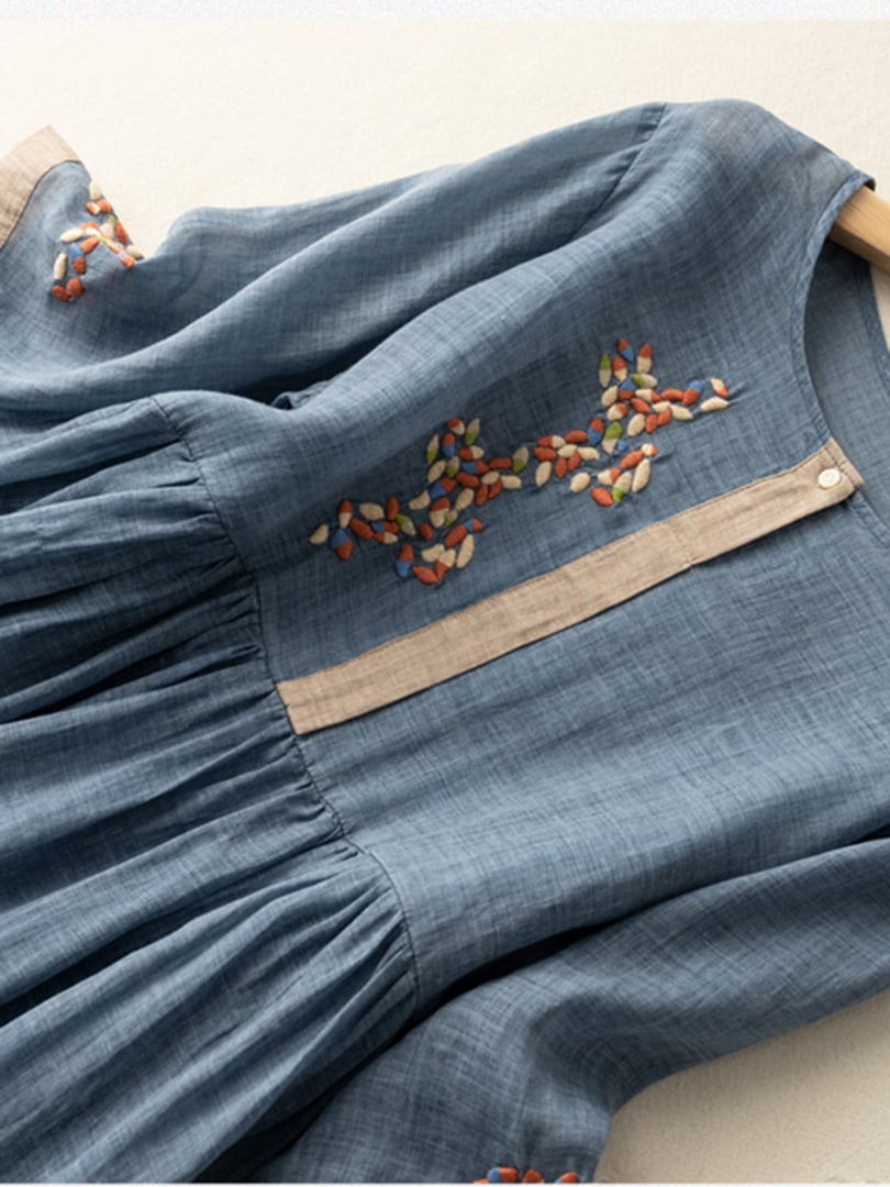 Besticktes Kleid Im Ethno-Stil - Thalea