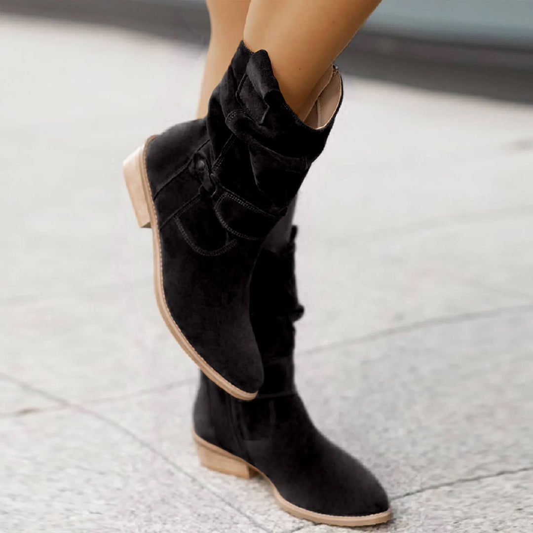 Trendy women's autumn high heel boots - Elif