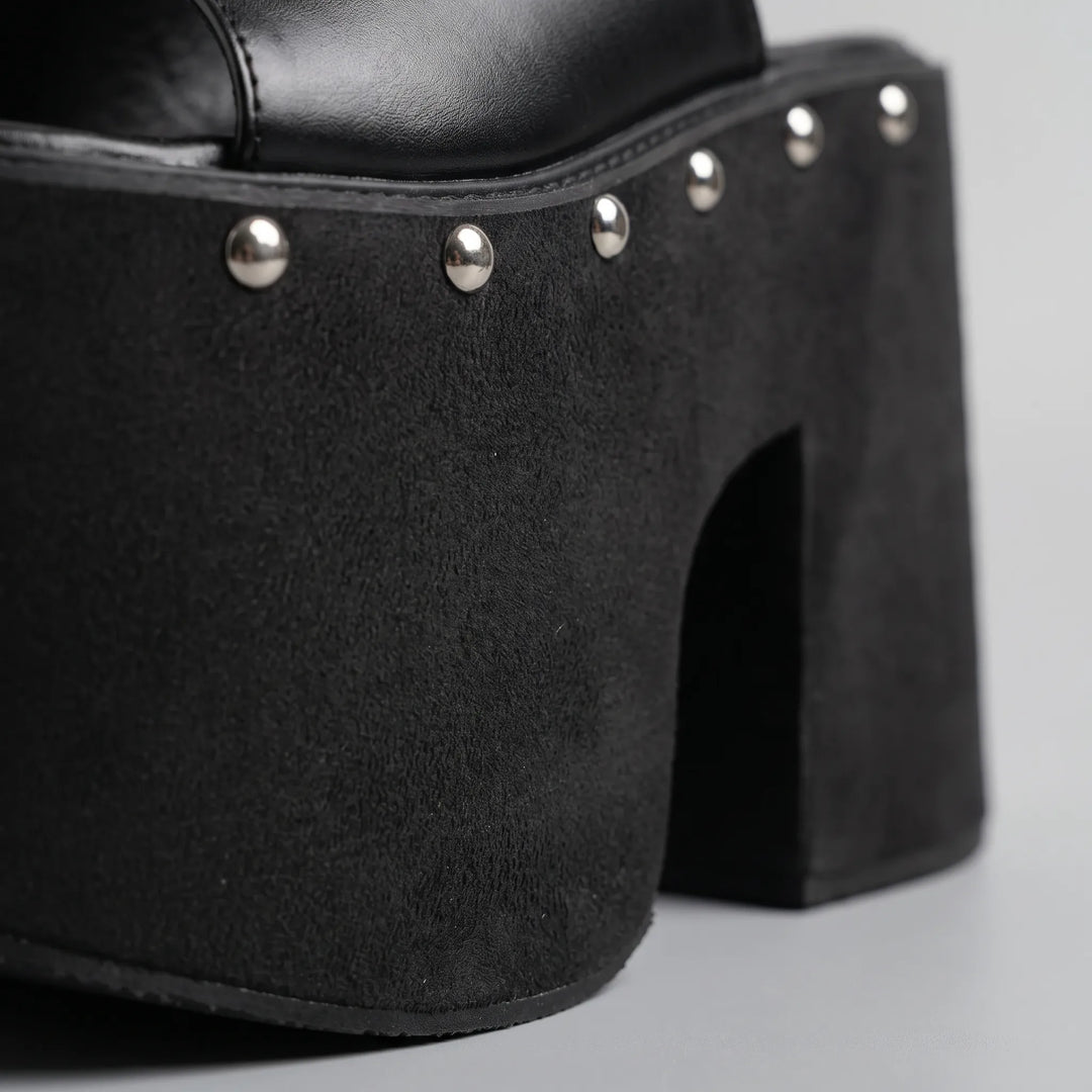 Black Platform Sandals - Nicole