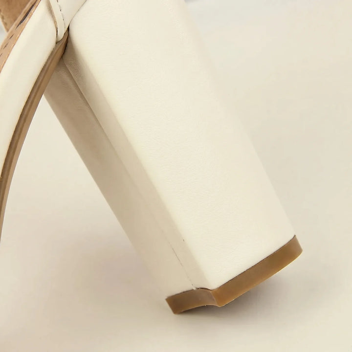 Block Heel Gladiator Sandals - Gloria
