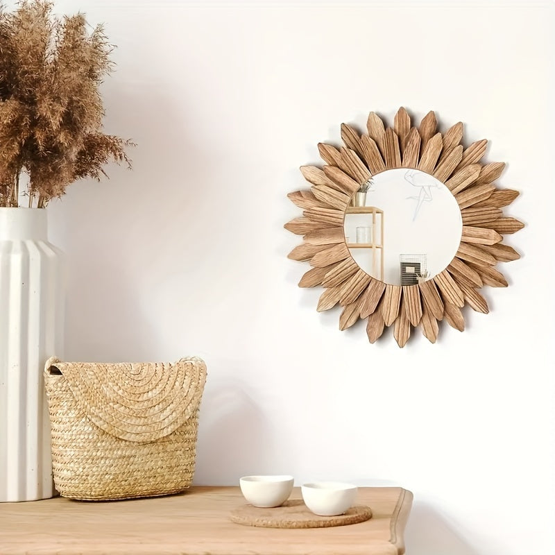 Boho Sunflower Wall Mirror - Solneta
