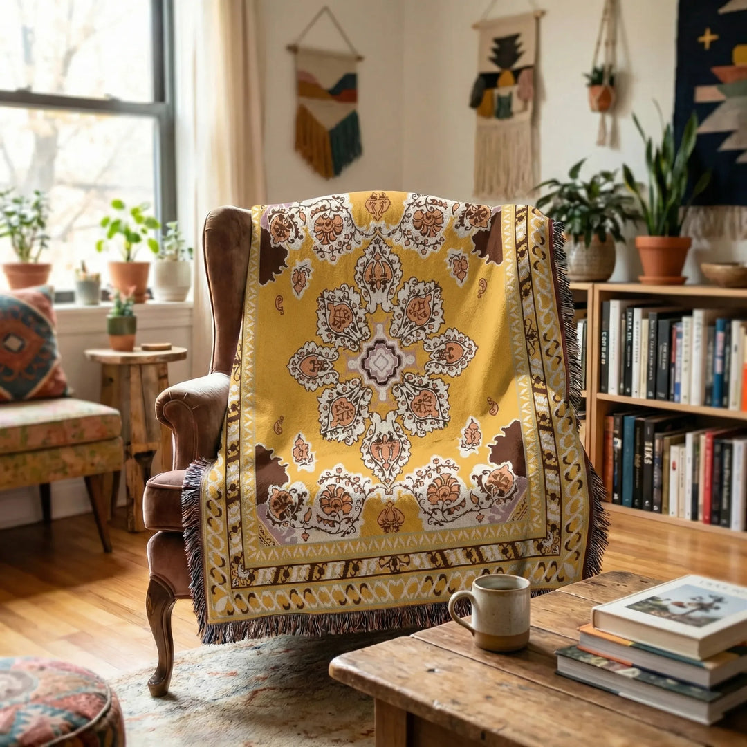 Boho Tapestry Throw Blanket - Desertloom