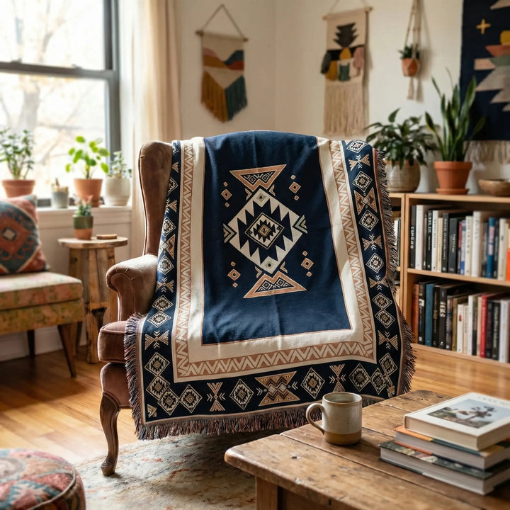 Boho Tapestry Throw Blanket - Desertloom