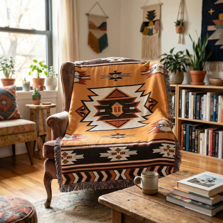Boho Tapestry Throw Blanket - Desertloom