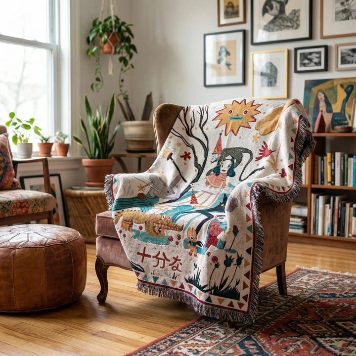 Boho Tapestry Throw Blanket - Desertloom