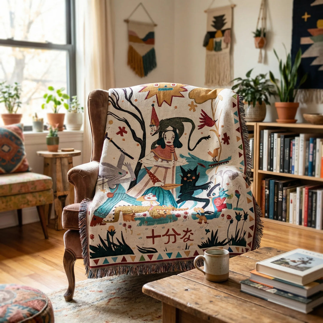 Boho Tapestry Throw Blanket - Desertloom