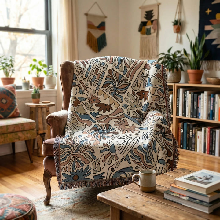 Boho Tapestry Throw Blanket - Desertloom