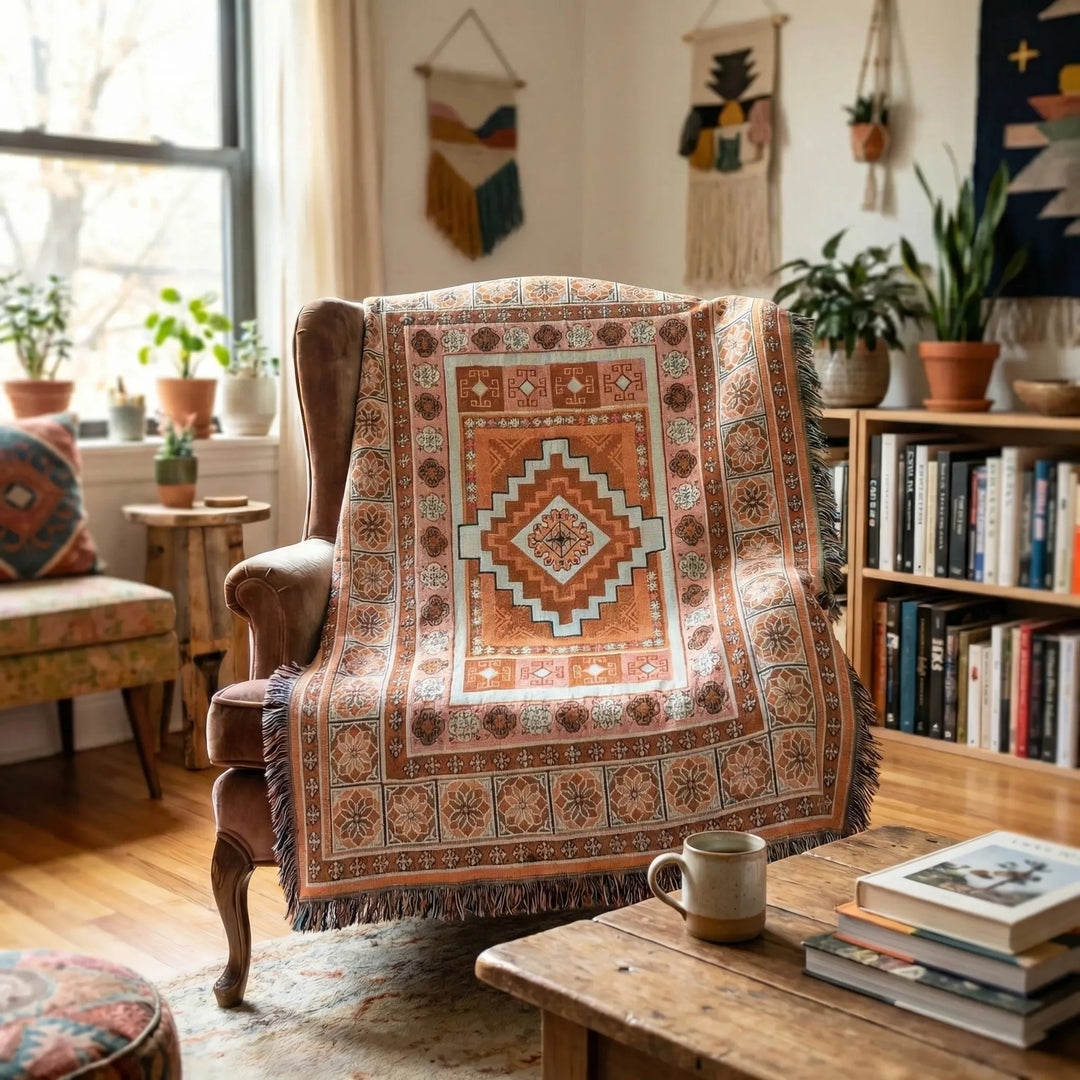 Boho Tapestry Throw Blanket - Desertloom