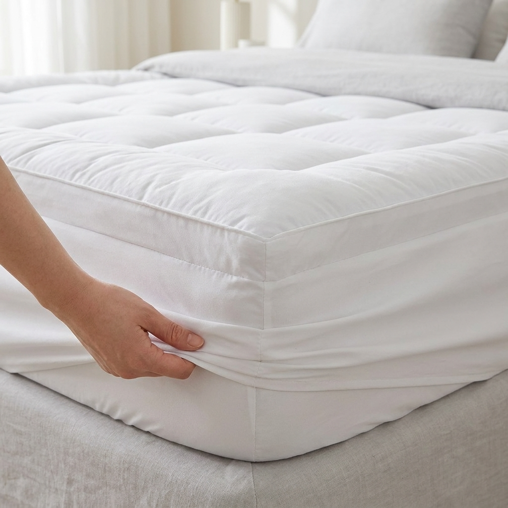 Box-Stitched Deep Fitted Mattress Topper - Somnix