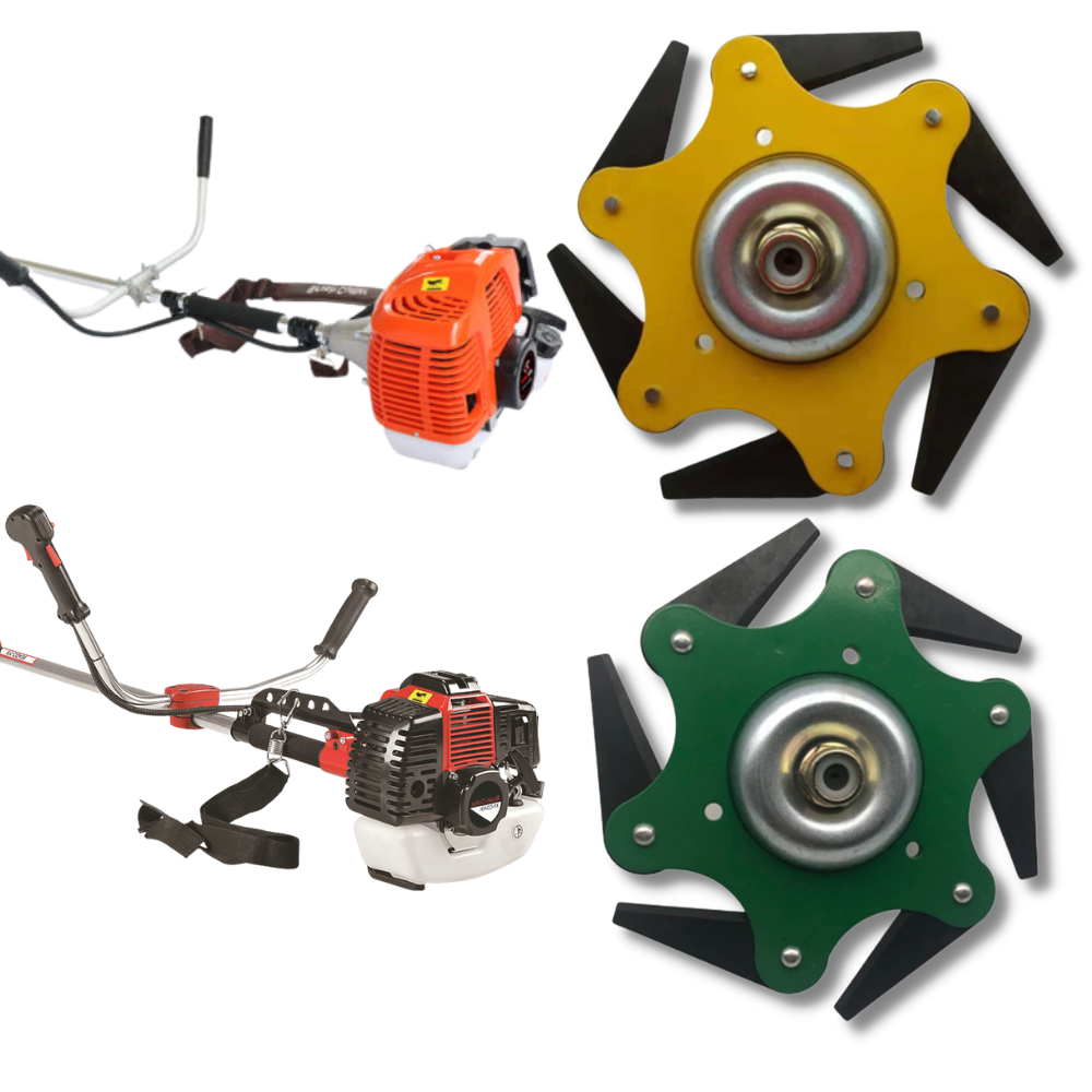 Robust trimmer head with 6 steel blades – TrimmBlade