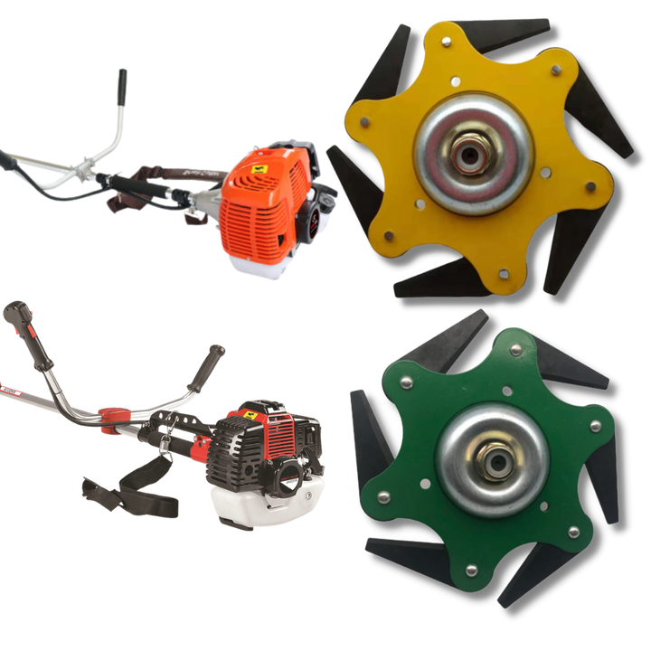 Robust trimmer head with 6 steel blades – TrimmBlade