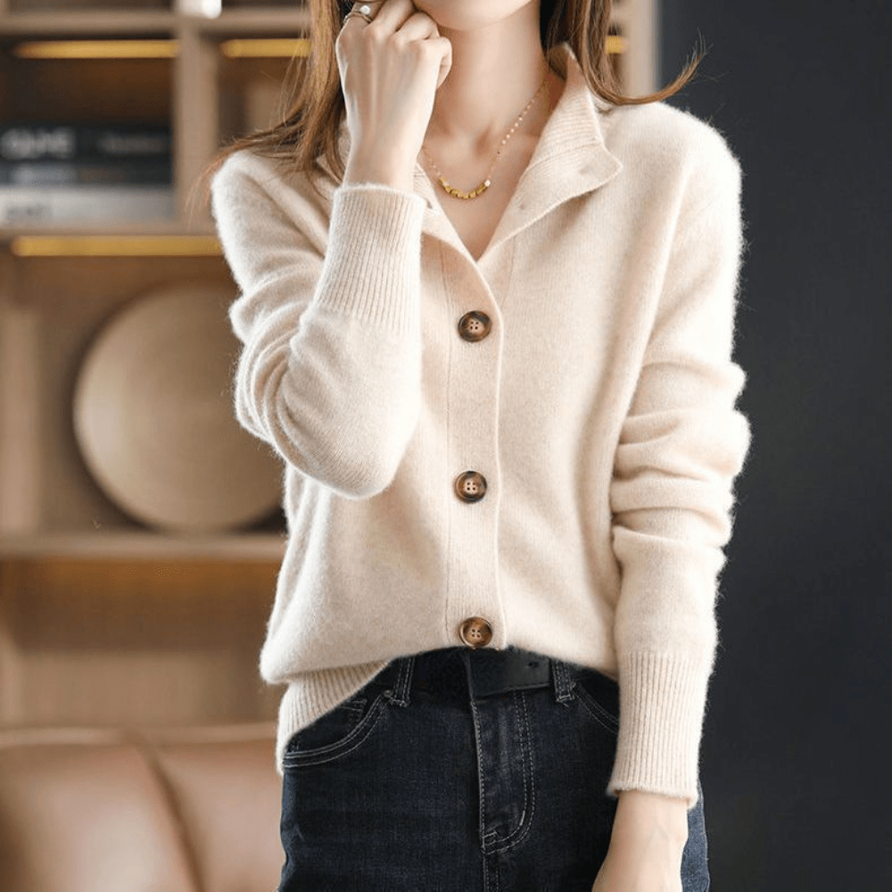 Button-Up Knit Cardigan - Leticia
