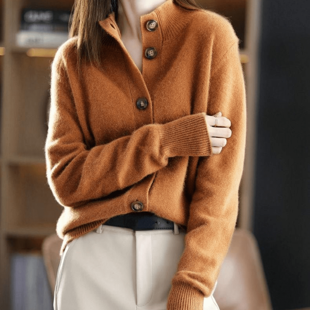 Button-Up Knit Cardigan - Leticia