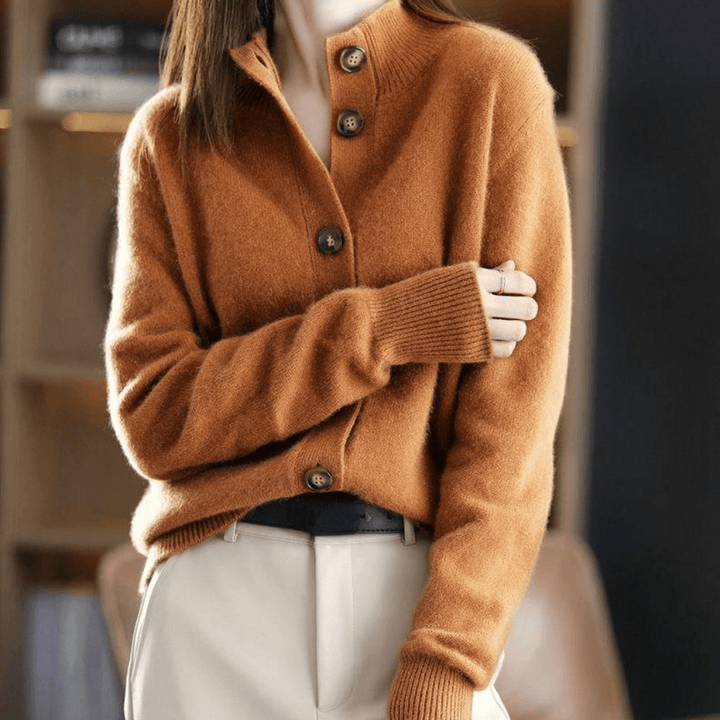 Button-Up Knit Cardigan - Leticia