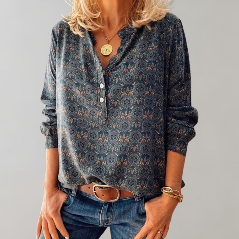 Ladies Vintage Blouse made of Polyester – Selina