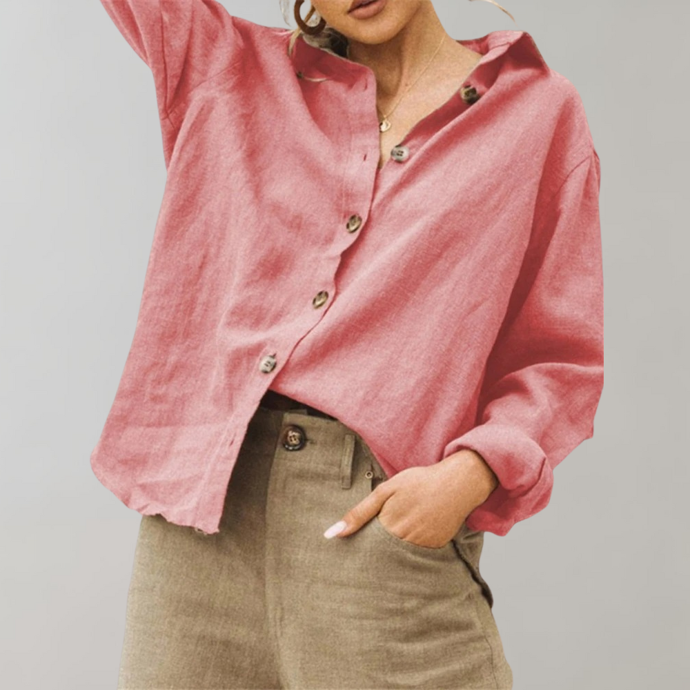 Casual ladies' blouse with button closure – Noëlle