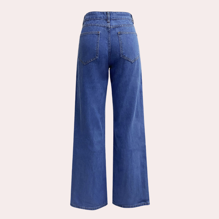 High Waist Baggy Ladies Jeans – Elara