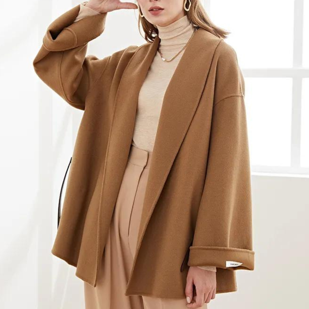 Wool Women's Jacket with Belt – Elvira
