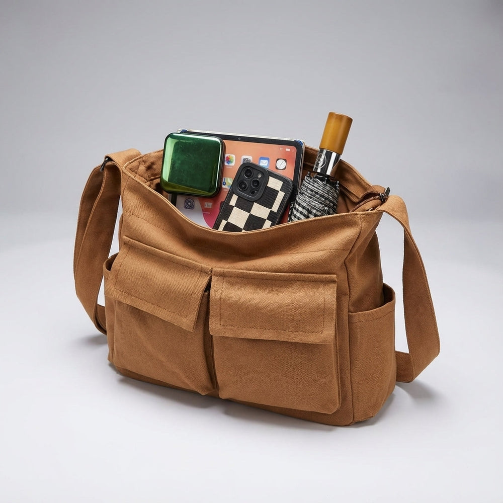 Canvas Crossbody Messenger Tas - DailyMessenger
