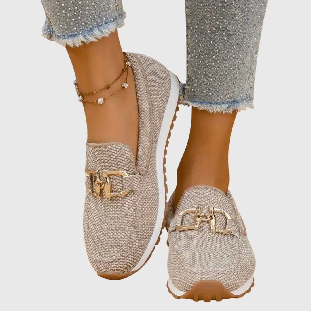 Casual Buckle Slip-On Loafers - Vivian
