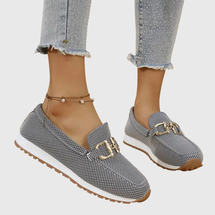 Casual Buckle Slip-On Loafers - Vivian
