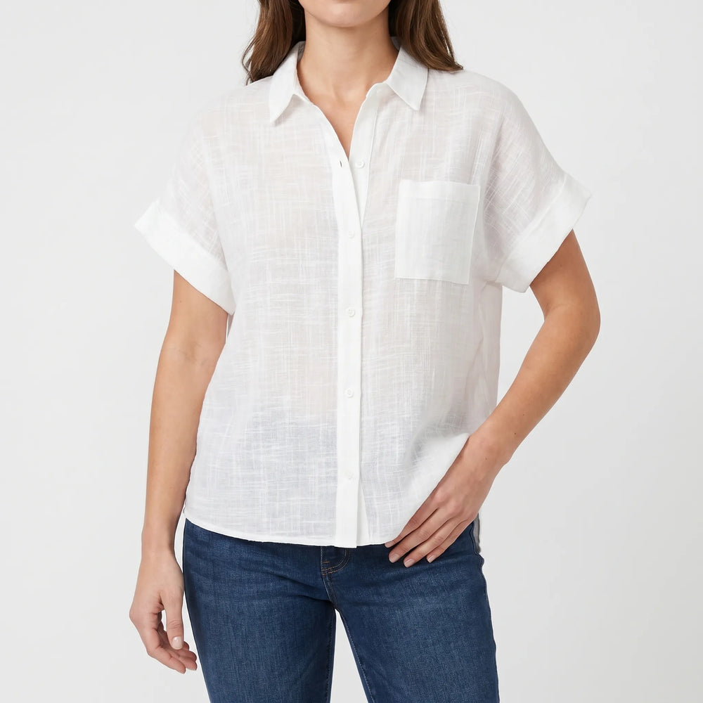 Casual Button-Down Shirt -  Kelley
