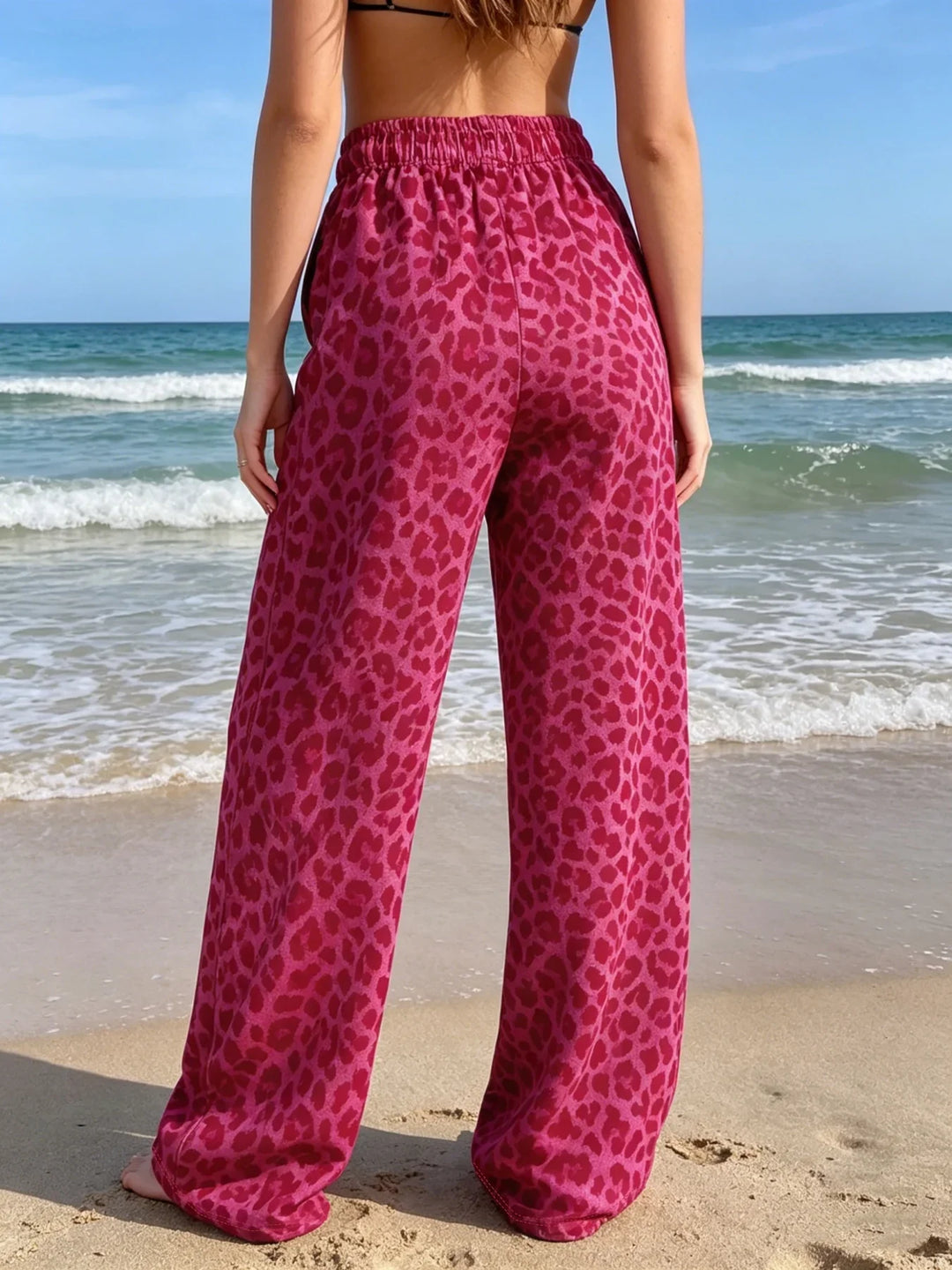Casual Knit Leopard Print Pants - Jenny