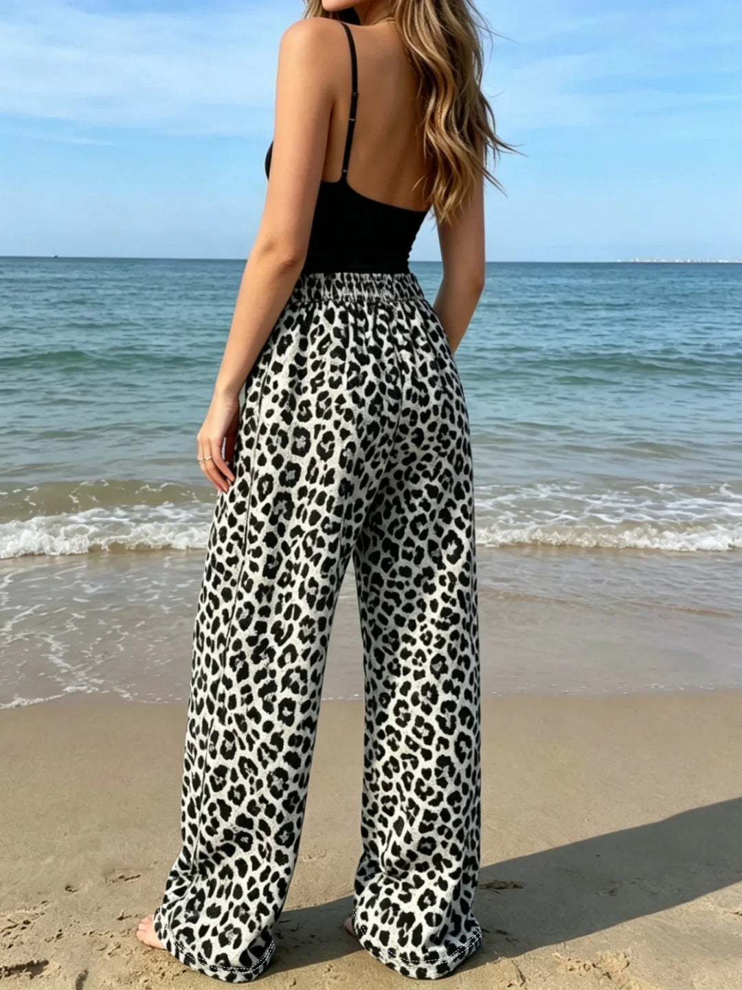 Casual Knit Leopard Print Pants - Jenny