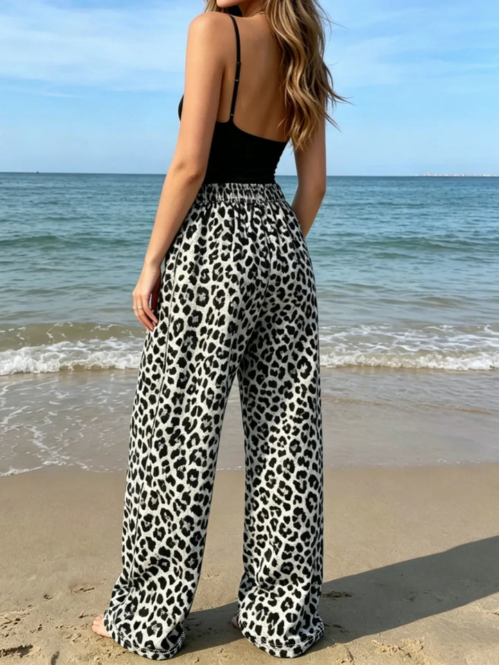 Casual Knit Leopard Print Pants - Jenny