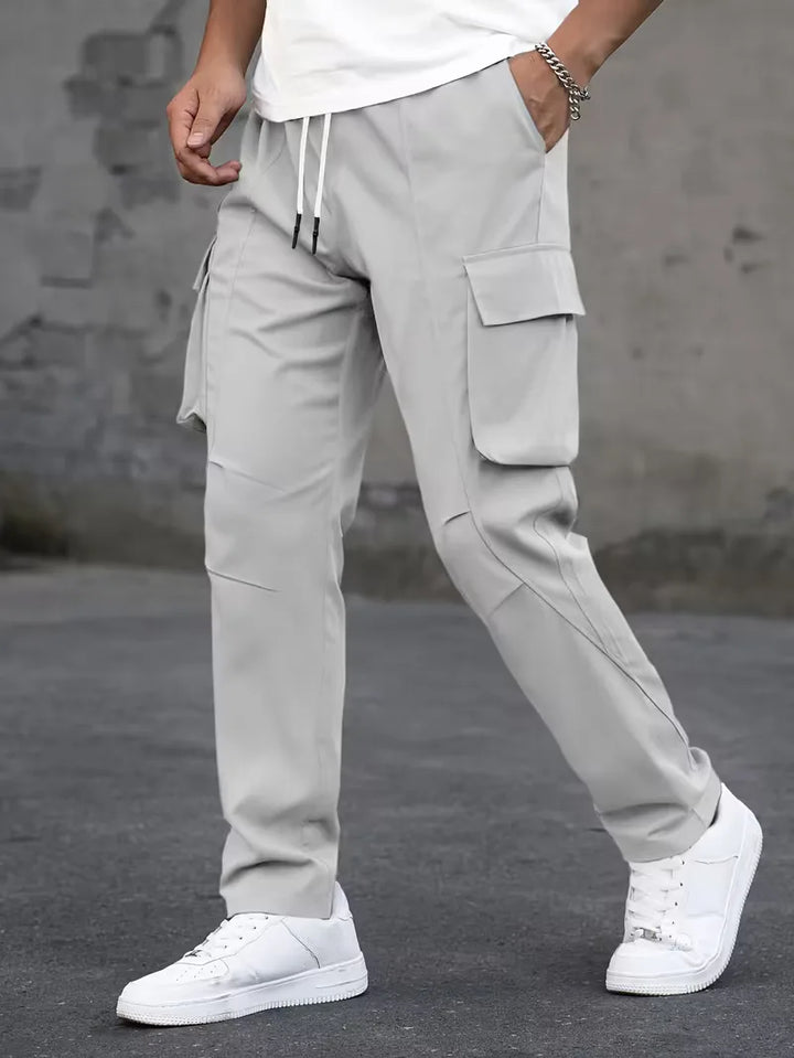 Casual Straight Leg Mens Cargo Trousers - Perry