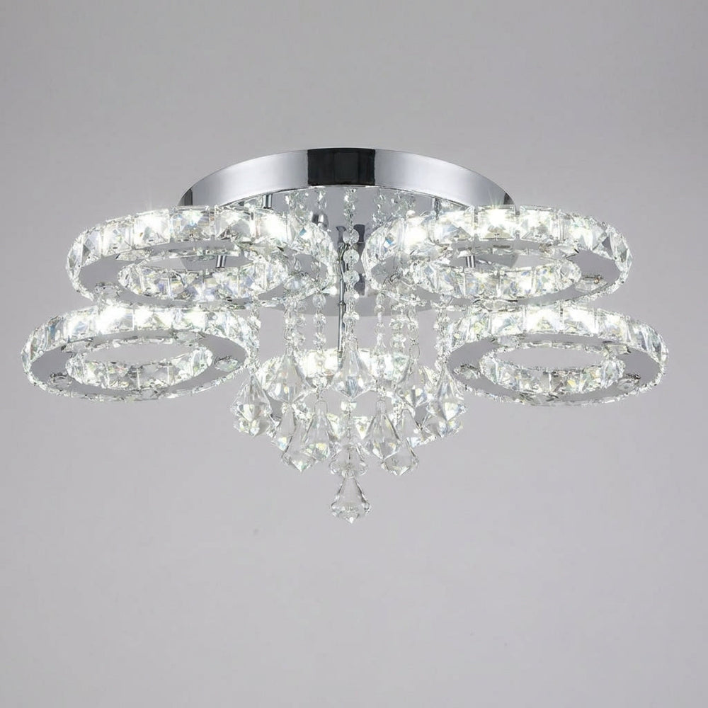 Ceiling Mounted Crystal Chandelier -  Aurellin