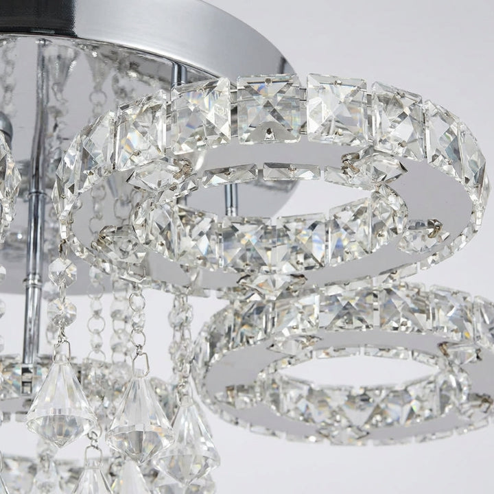 Ceiling Mounted Crystal Chandelier -  Aurellin