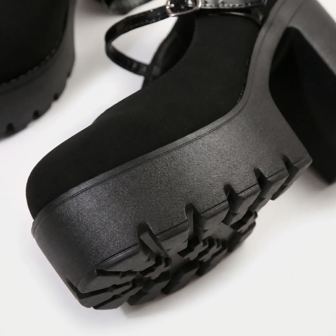 Chunky Heel Mary Jane Pumps - Antonia