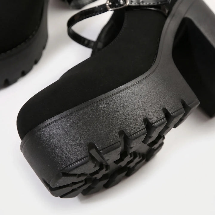 Chunky Heel Mary Jane Pumps - Antonia