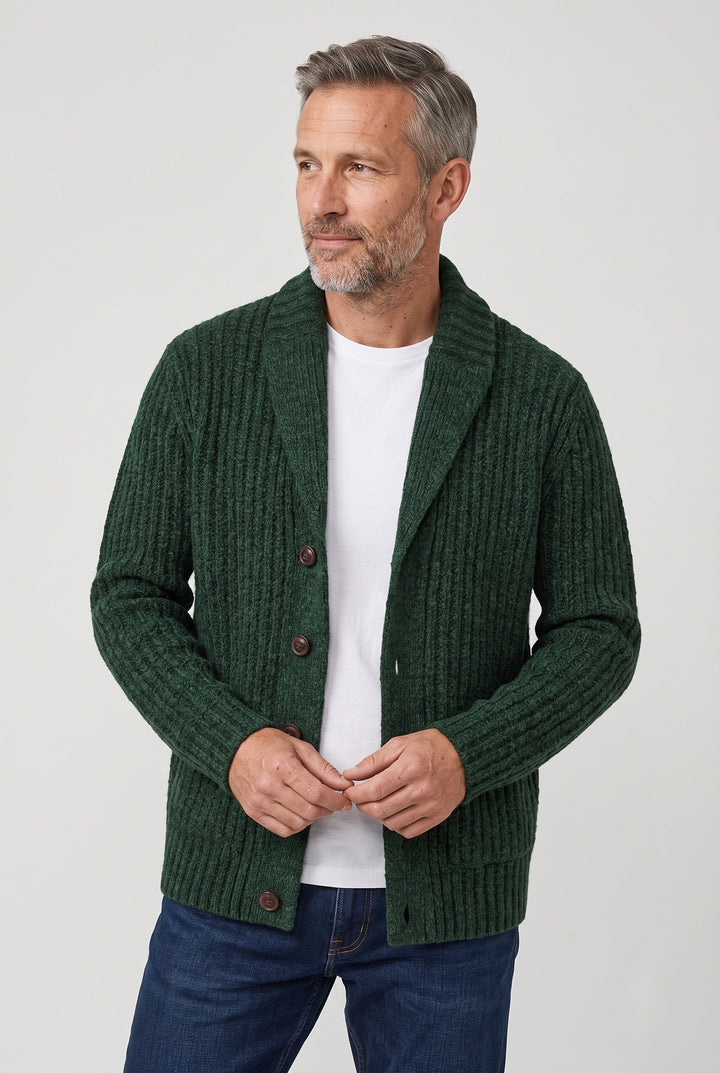 Chunky Ribbed Knit Cardigan - Mike