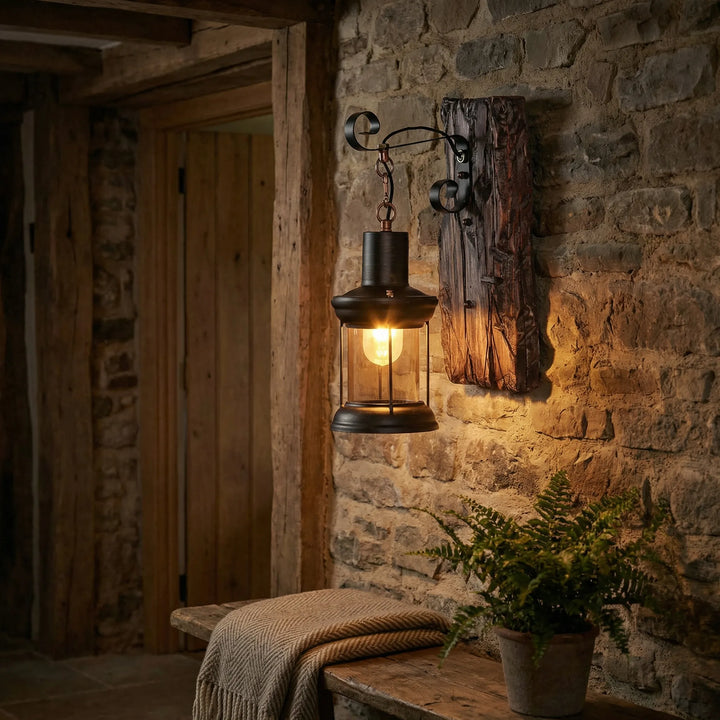 Cilindervormige Wandlamp Met Landelijke Uitstraling - Lantavo