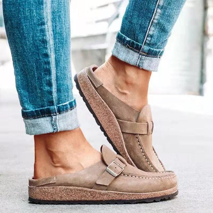 Classic Buckle-Detail Slip-On Loafer - Sheila