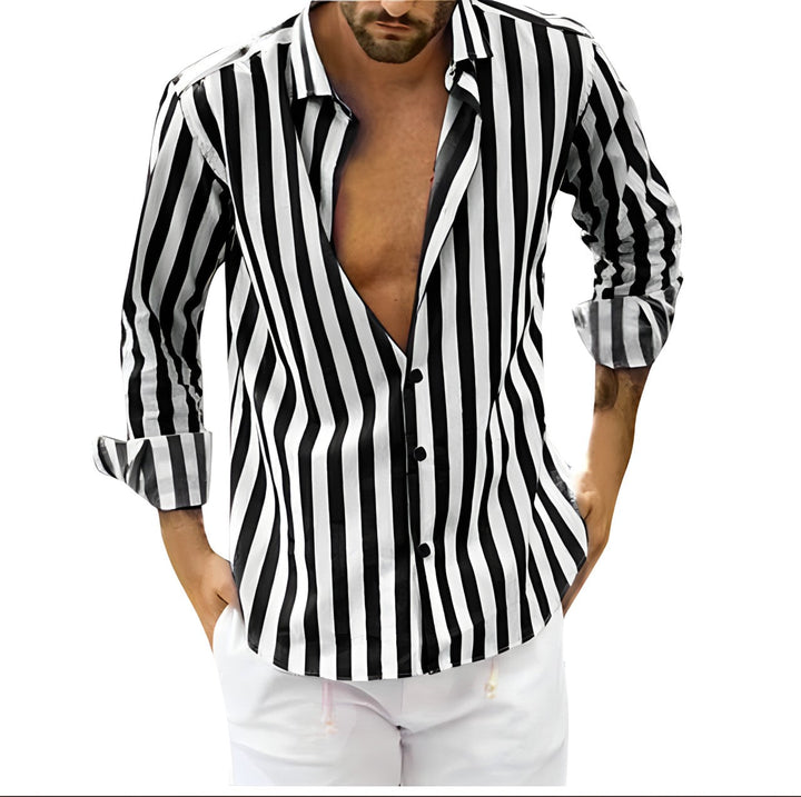 Classic Shirt With A Modern Stripe Pattern - Ramiro