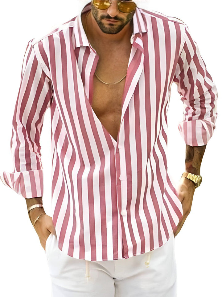 Classic Shirt With A Modern Stripe Pattern - Ramiro