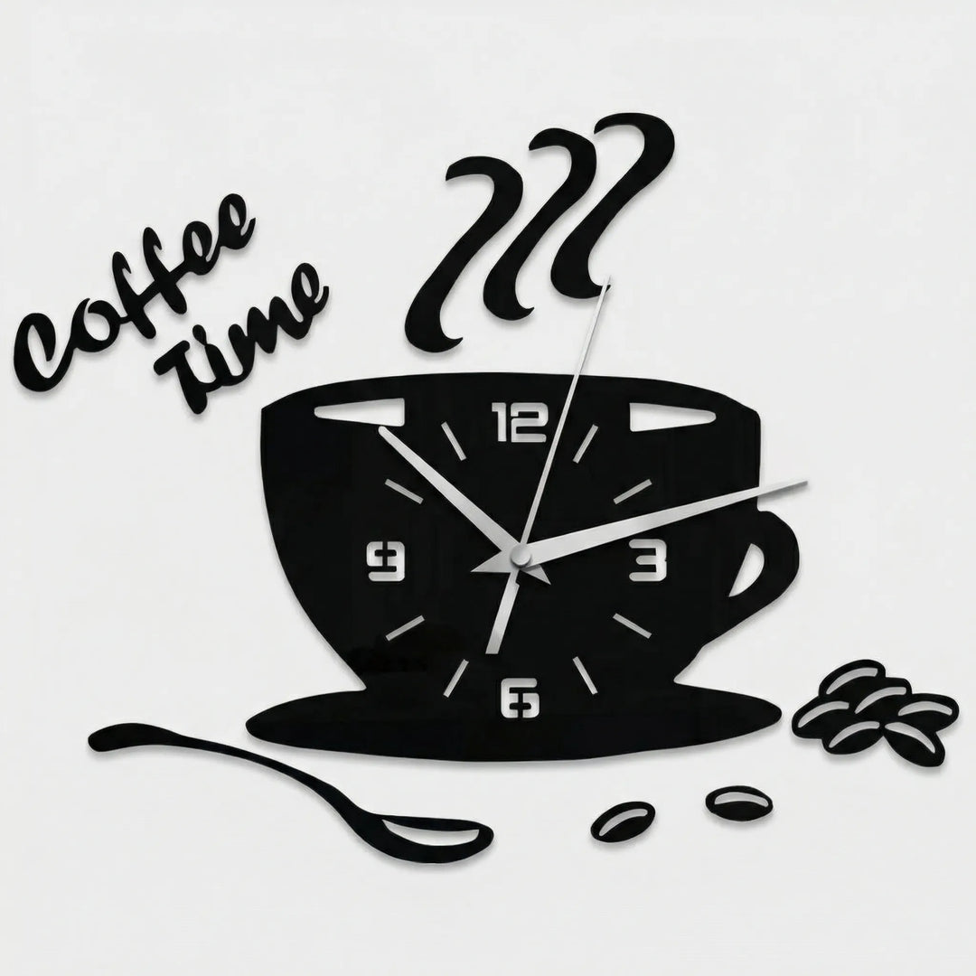 Coffee Cup Shaped Wall Clock - Caffiora