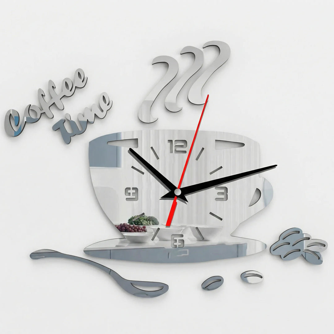 Coffee Cup Shaped Wall Clock - Caffiora