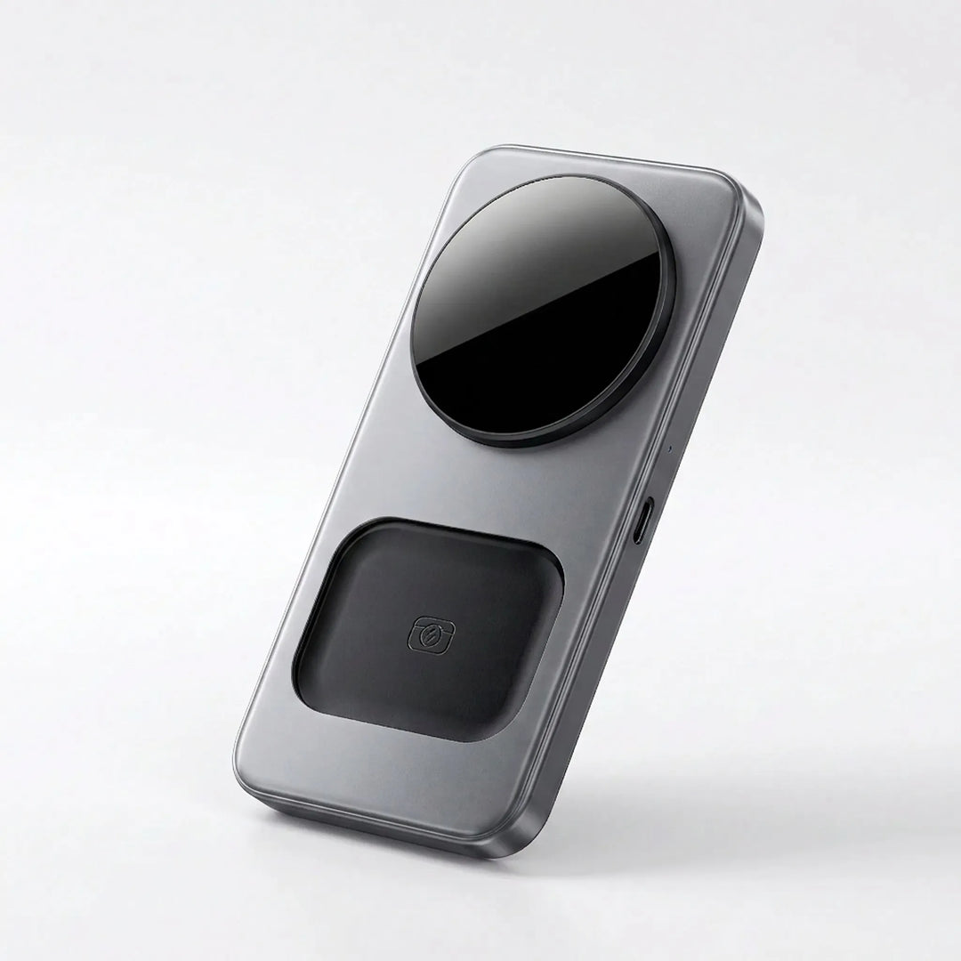 Compact Desktop Wireless Charging Station - Hubvia