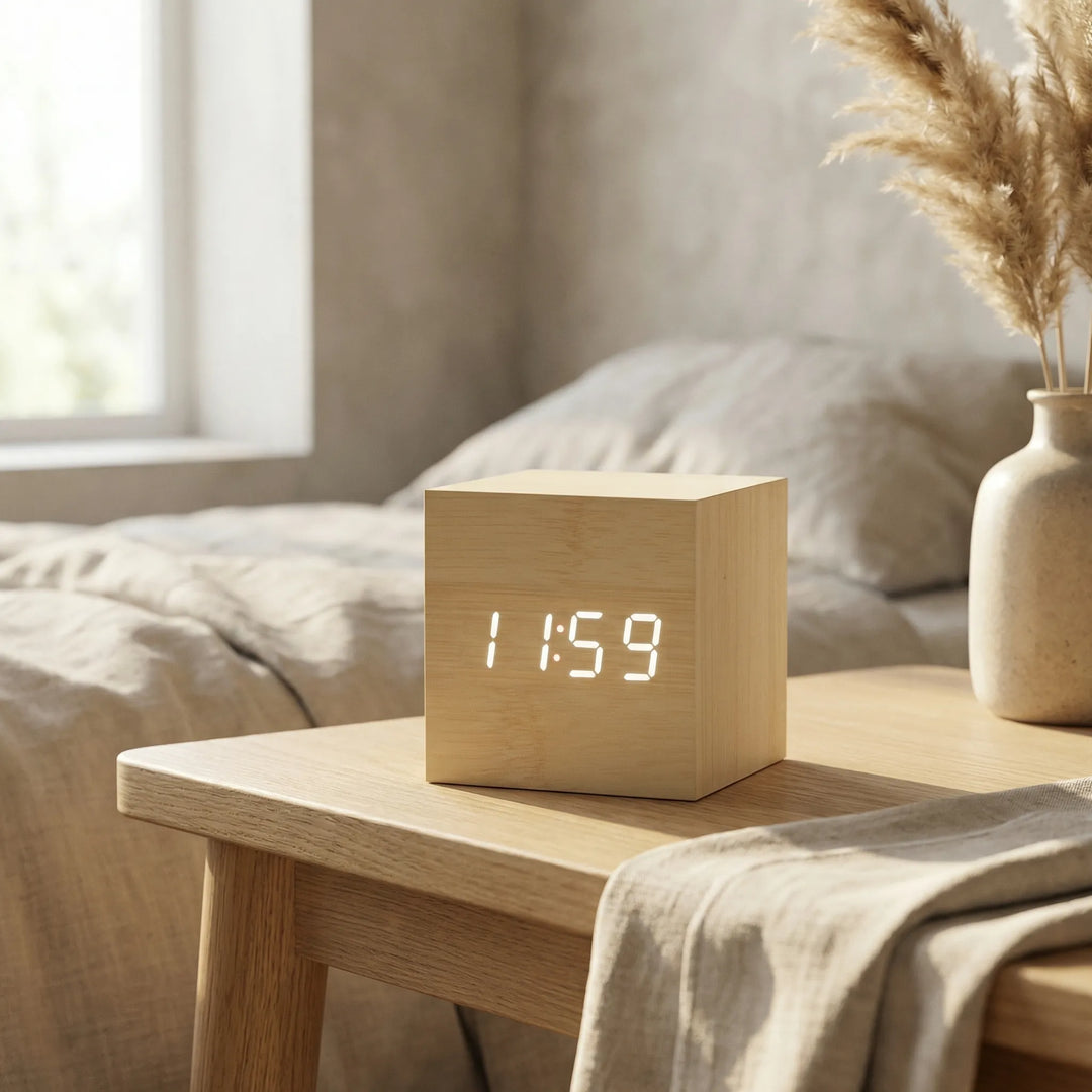 Compacte Digitale Kubusklok Met LED-Display - TimeCube
