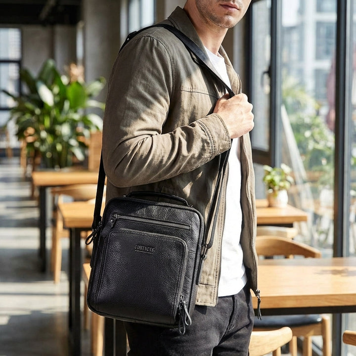Compacte Leren Messenger Tas - EnduraBag